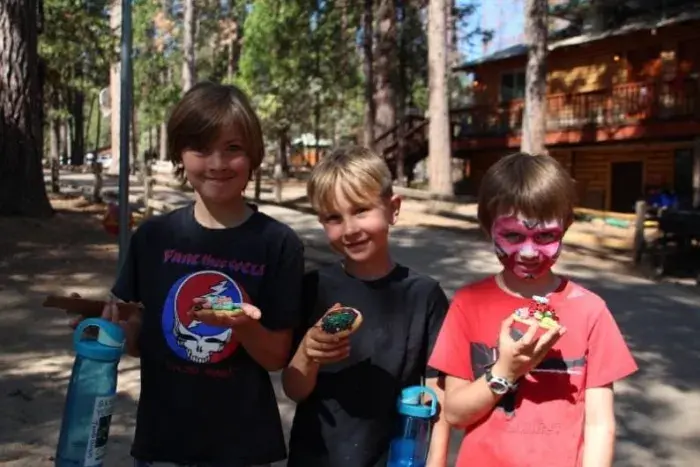 Campers with face paint