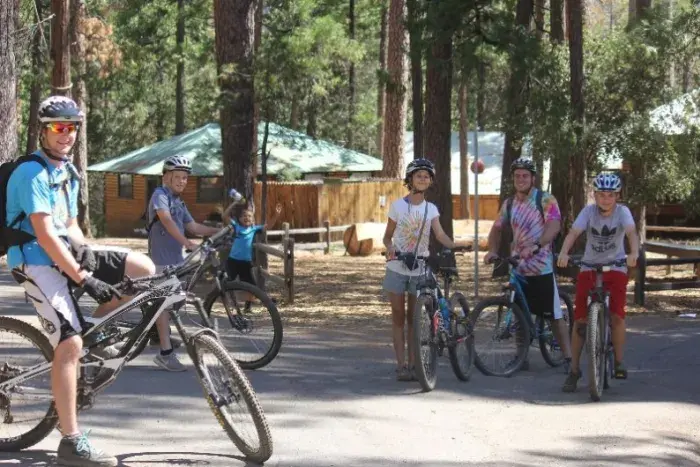 Campers with bikes