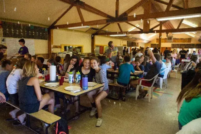 Campers in dining hall