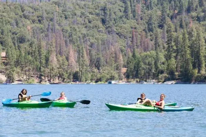 Campers in kayaks